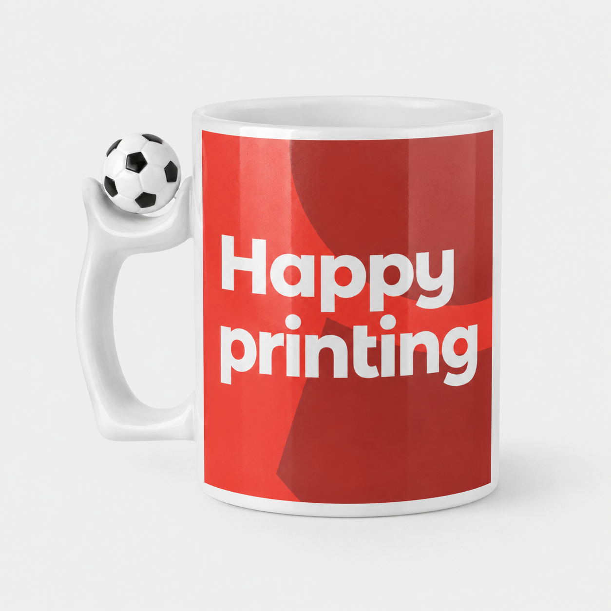Taza con asa balón de fútbol