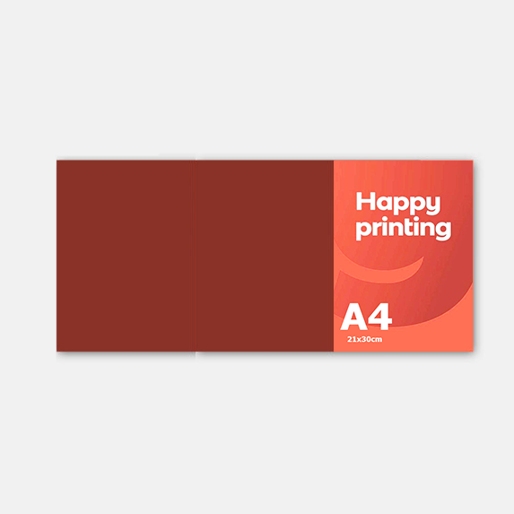 Trípticos A4 formato cerrado: 210 x 297 mm ( abierto 630 x 297 mm )