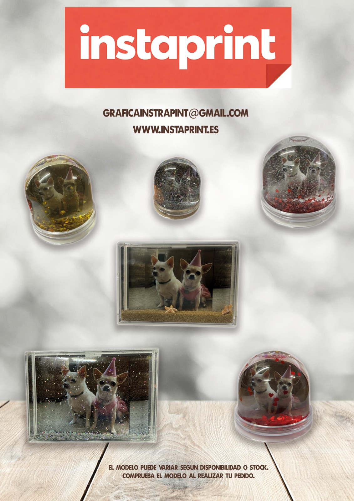 BOLAS DE NIEVE PORTAFOTOS PERSONALIZADAS